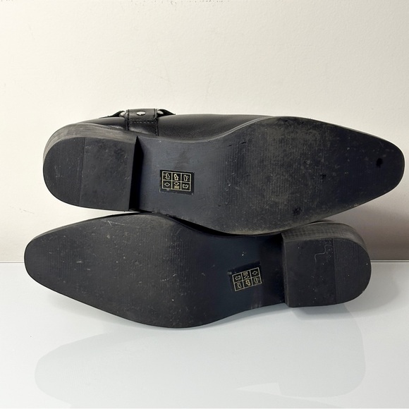 ASOS DESIGN Men’s Cuban Heel Black Leather Harness Boots 10 / EU 43 / UK 9 - Picture 10 of 13